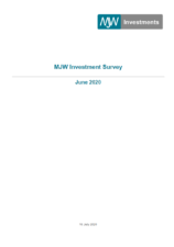 June 2020 Investment Survey