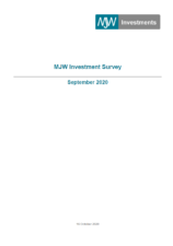 September 2020 Investment Survey